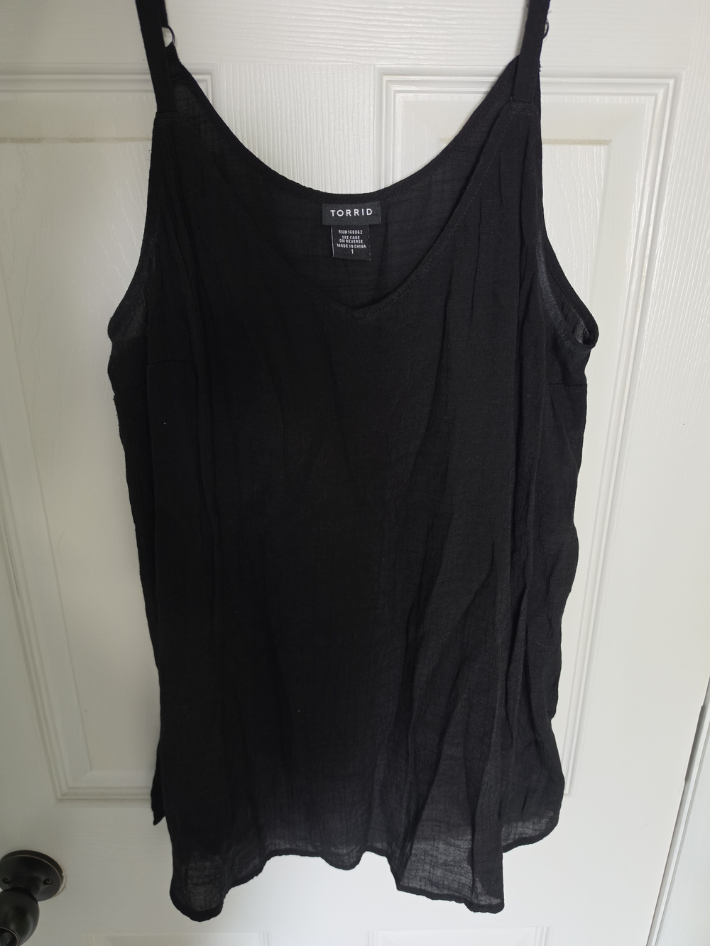 TORRID Black V-Neck Lightweight Tank